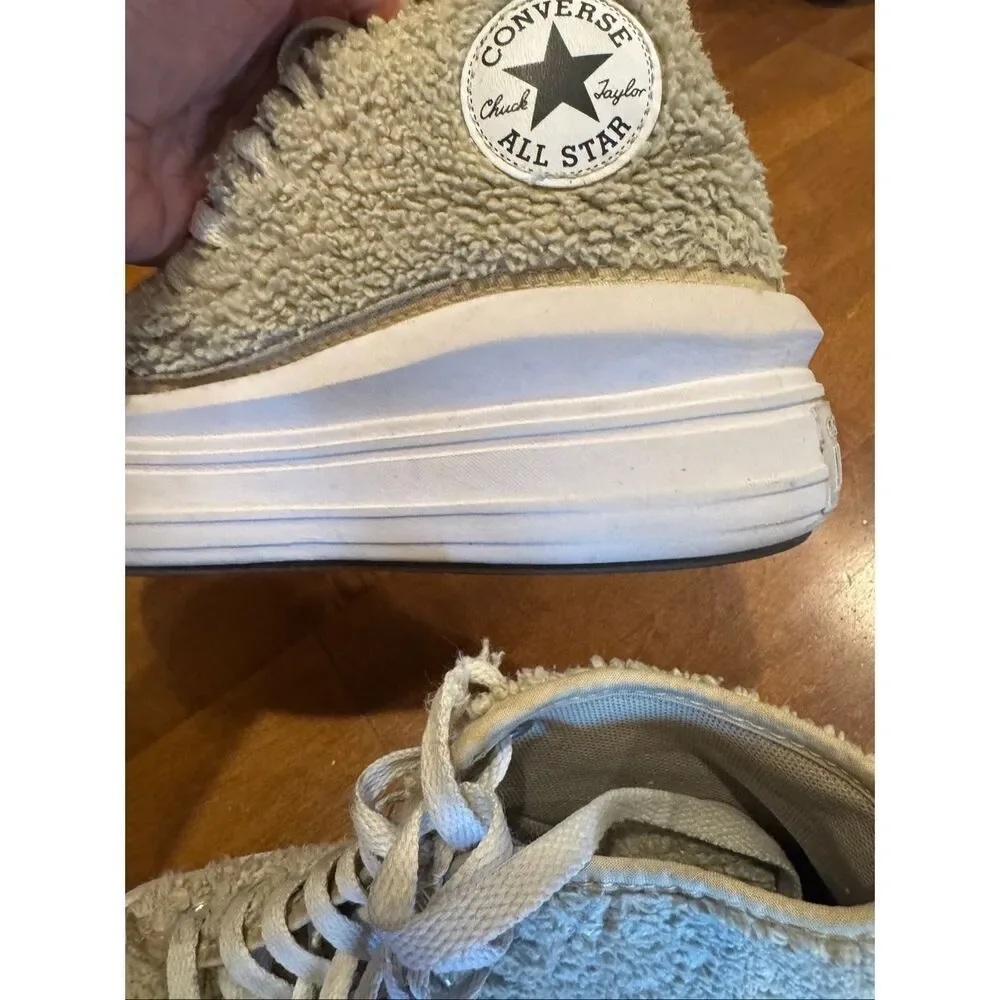 Converse Chuck Taylor All Star Move Platform High Top Teddy Sherpa Sneakers Kids